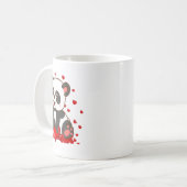 Panda With Hearts Valentines Day Women And Girls コーヒーマグカップ (正面左)