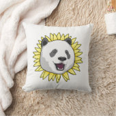 Panda with Sunflower クッション (ブランケット)