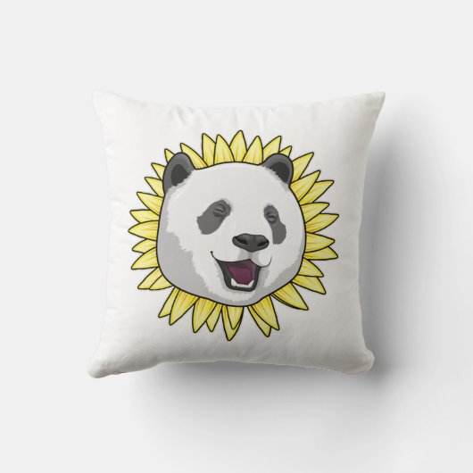 Panda with Sunflower クッション (裏面)