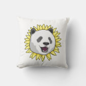 Panda with Sunflower クッション (正面)