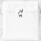 Panda with Tulip スクエアシール (バッグ)