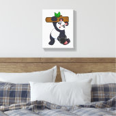 Panda with Wood at Strength training キャンバスプリント (インサイチュ (寝室))