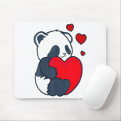 Panda Women Valentines Day Girlfriend Heart  マウスパッド (マウス)