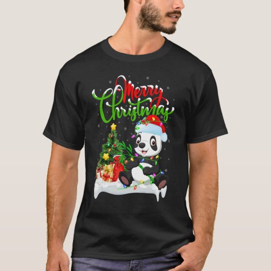 Panda   Xmas Decorations Santa Panda Christmas Tシャツ (正面)