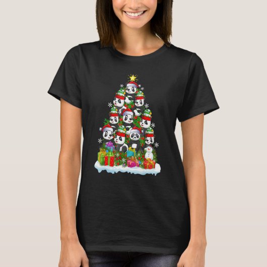 Panda   Xmas Holiday   Panda Christmas Tree Tシャツ (正面)