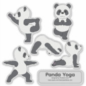 Panda Yoga Stickers シール (正面)
