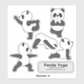 Panda Yoga Stickers シール (シート)