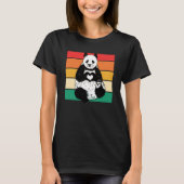 Panda  Zookeeper Zookeeping Retro Panda Tシャツ (正面)