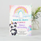 Pandacorn Birthday party Invitation 招待状 (スタンド正面)