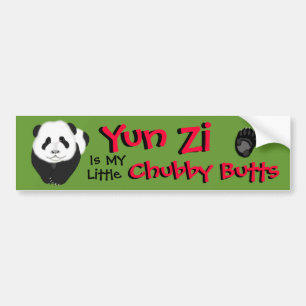 pandacub、足のコピー、Yun Zi、Yun Ziのぽっちゃりしたお尻… バンパーステッカー