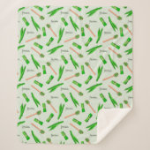 Pandan Leaf Pattern Fleece Blanket シェルパブランケット (正面)