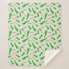 Pandan Leaf Pattern Fleece Blanket シェルパブランケット