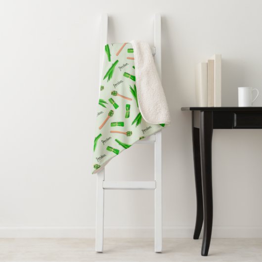Pandan Leaf Pattern Fleece Blanket シェルパブランケット (インサイチュ)