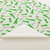 Pandan Leaf Pattern Fleece Blanket シェルパブランケット (3/4)