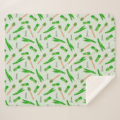 Pandan Leaf Pattern Fleece Blanket シェルパブランケット (正面(横))
