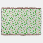 Pandan Leaf Pattern Fleece Blanket スローブランケット (正面)