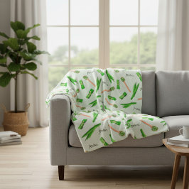 Pandan Leaf Pattern Fleece Blanket フリースブランケット