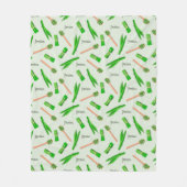 Pandan Leaf Pattern Fleece Blanket フリースブランケット (正面)
