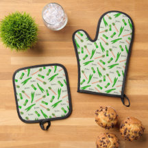 Pandan Leaf Pattern Oven Mitt & Pot Holders