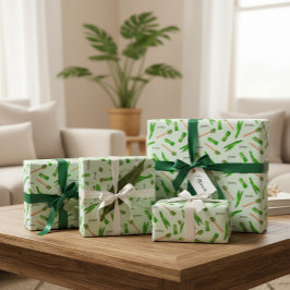 Pandan Leaf Pattern Wrapping Paper  ラッピングペーパー