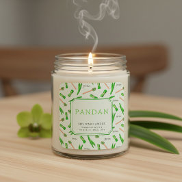 Pandan Soy Wax Candle Custom Sticker スクエアシール