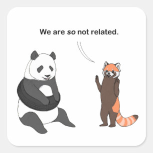 Pandas:関係のないステッカー スクエアシール