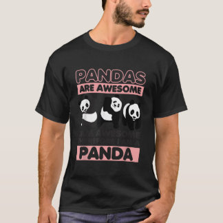 Pandas Are Awesome I Am Awesome Therefore I Am A P Tシャツ