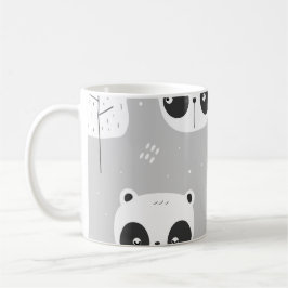 Pandas grey コーヒーマグカップ