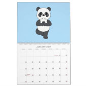 Pandas in Yoga Poses Calendar カレンダー (1月 2027)