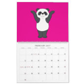 Pandas in Yoga Poses Calendar カレンダー (2月 2027)