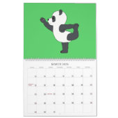 Pandas in Yoga Poses Calendar カレンダー (3月 2026)