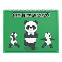 Pandas in Yoga Poses Calendar カレンダー