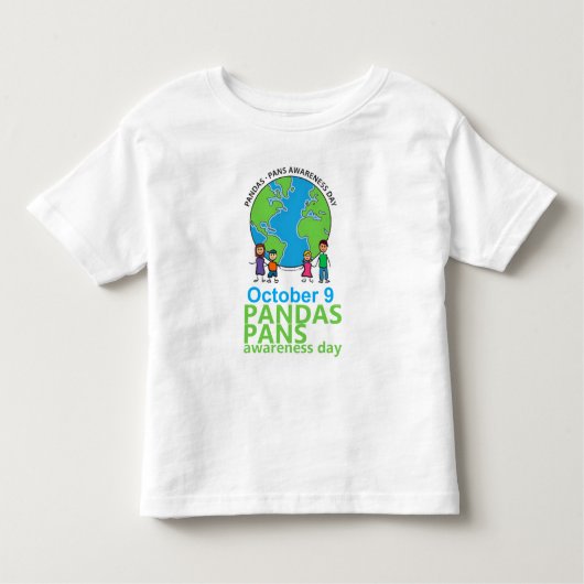 PANDAS/PANSの認識度日のTシャツの子供 トドラーTシャツ (正面)