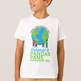 PANDAS/PANSの認識度日のTシャツの子供 Tシャツ