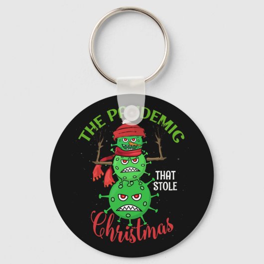 Pandemic That Stole Christmas Ugly Gift Xmas Virus キーホルダー (正面)