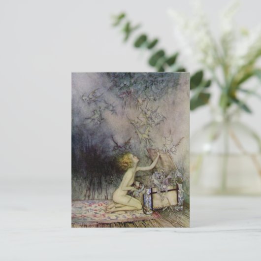 Pandoraのボックスヴィンテージアートポストカードを開く ポストカード (スタンド正面)