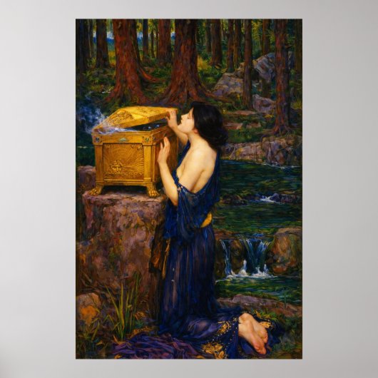 Pandora by John William Waterhouse  ポスター (正面)