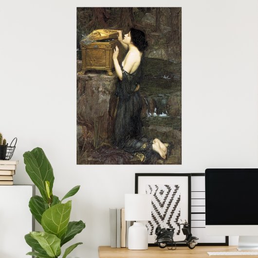 PaNDoRA, by John William Waterhouse, 1896 ポスター (ホームオフィス)