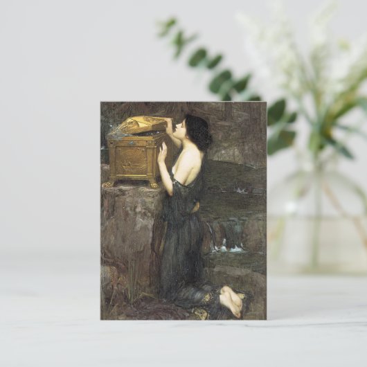 Pandora, John William Waterhouse, 1896 ポストカード (スタンド正面)