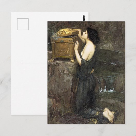 Pandora, John William Waterhouse, 1896 ポストカード (正面/裏面)