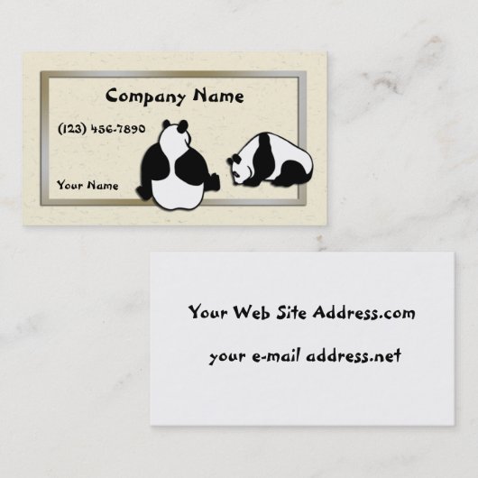 Pandsのライスペーパーの金ゴールドフレーム 名刺 (正面/裏面)