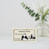 Pandsのライスペーパーの金ゴールドフレーム 名刺 (スタンド正面)