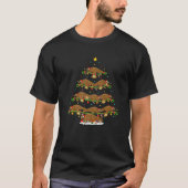 Pangolin Lights Xmas Santa Pangolin Christmas Tre Tシャツ (正面)