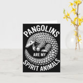Pangolins Srit Animals Funny Pangolin  カード (黄色い花)