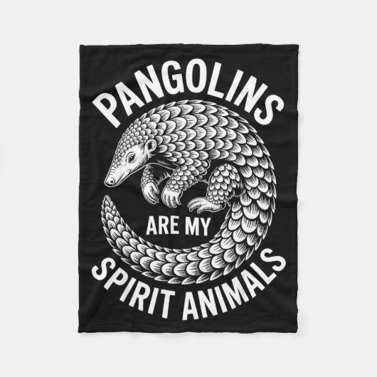 Pangolins Srit Animals Funny Pangolin  フリースブランケット (正面)