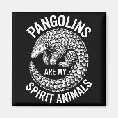 Pangolins Srit Animals Funny Pangolin  マグネット (正面)