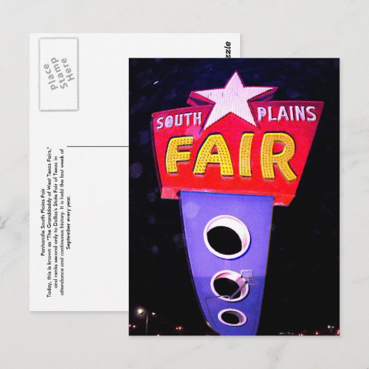 Panhandle South Plains Fairはがき ポストカード (正面/裏面)