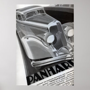 Panhardのヴィンテージ車ポスター ポスター