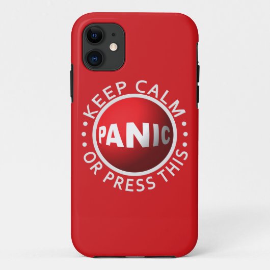 Panic Button iPhoneケース Case-Mate iPhoneケース (裏面)