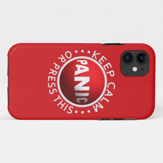 Panic Button iPhoneケース Case-Mate iPhoneケース (裏面(横))